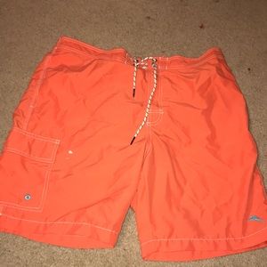 Orange tommy Bahama swim shorts